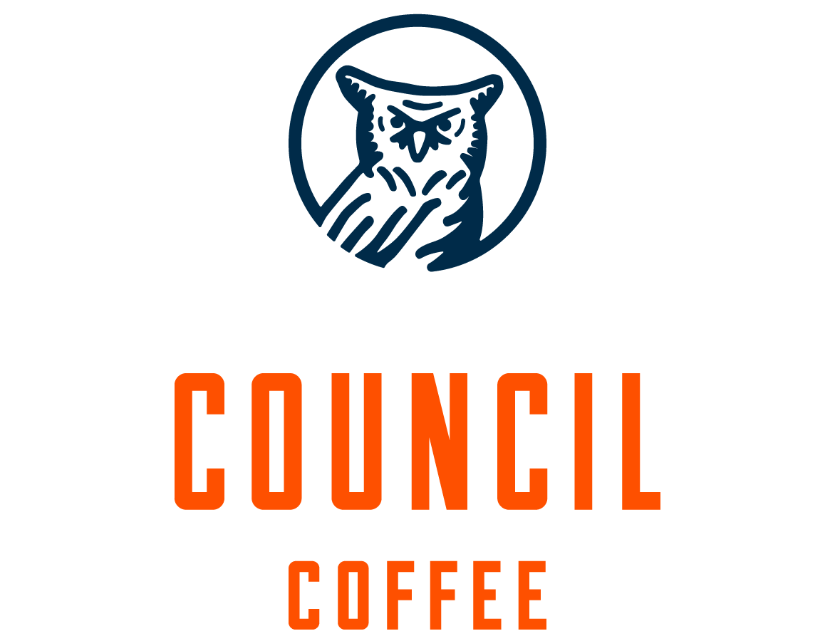 Council Coffee Logo: Stacked