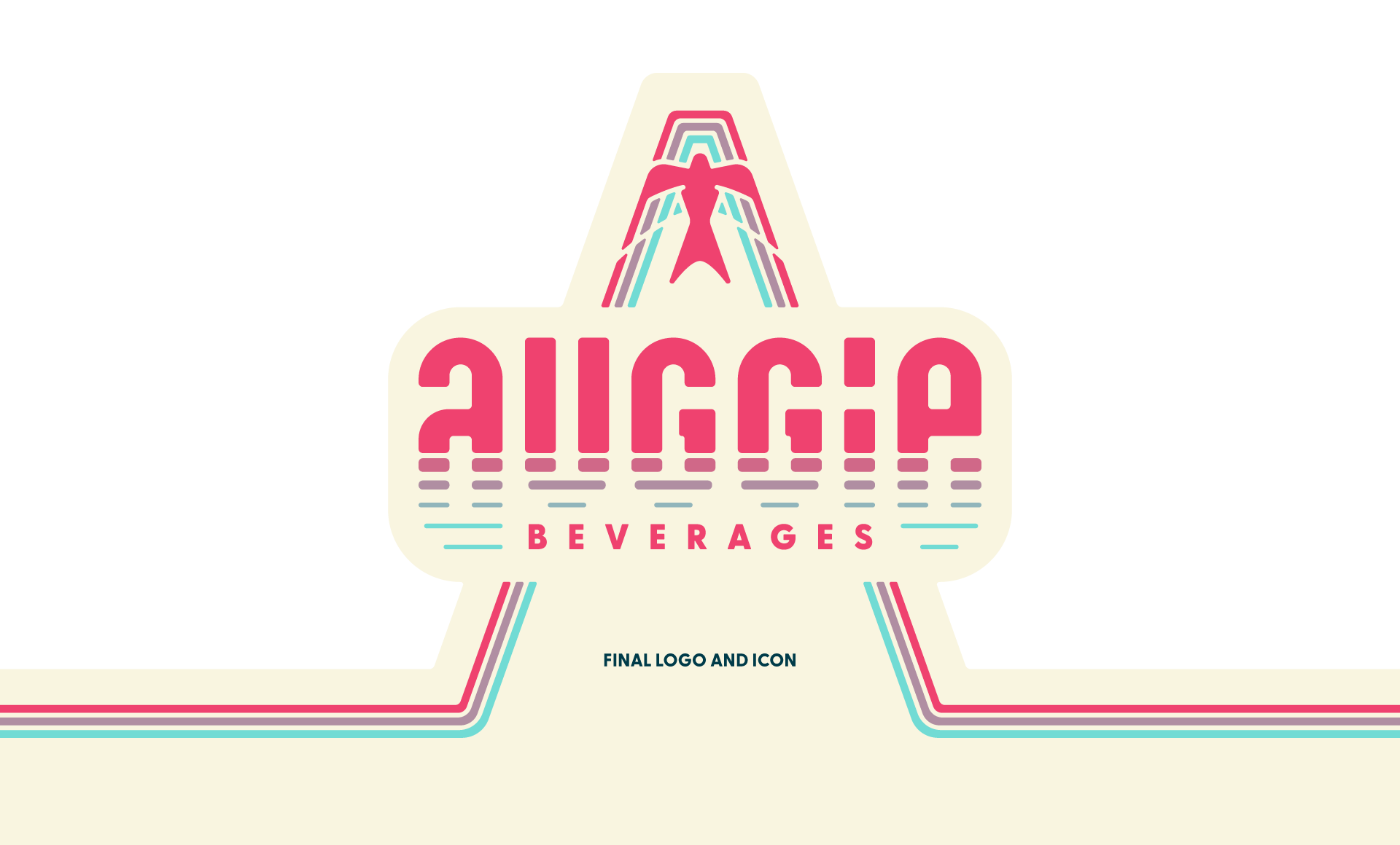 Auggie Beverages logo and icon exploration mocked up on cans