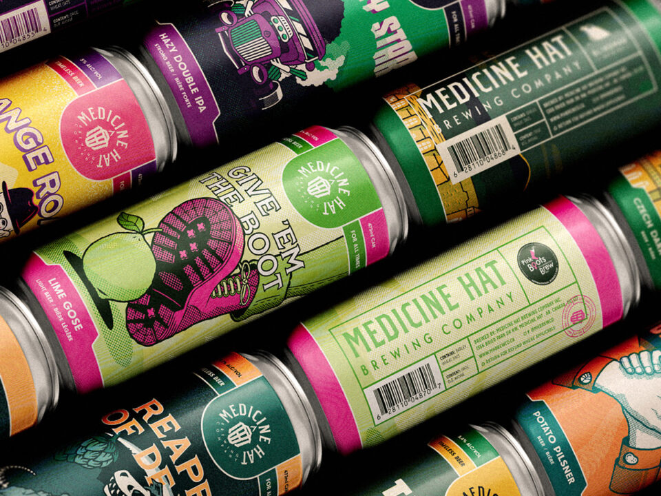 Medicine Hat Brewing Company Beer Label Design and Illustration