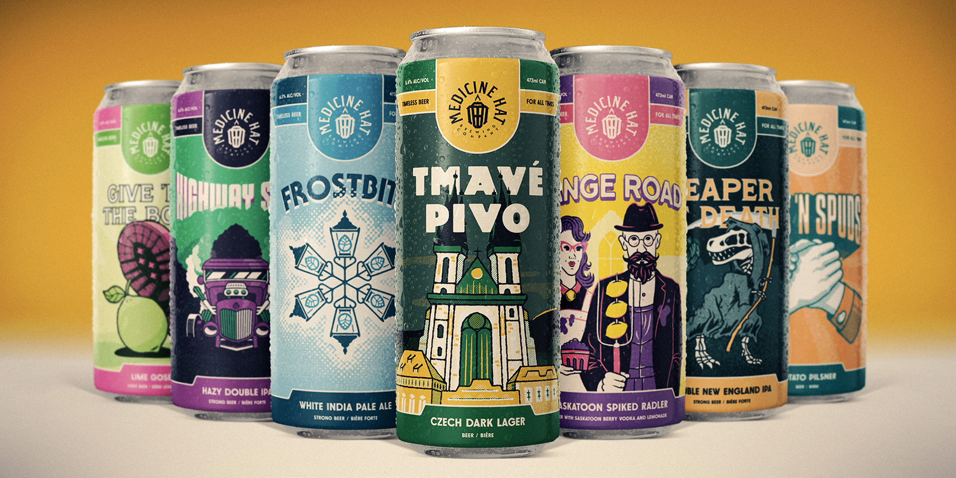 Medicine Hat Brewing Company - Beer labels design and illustrations