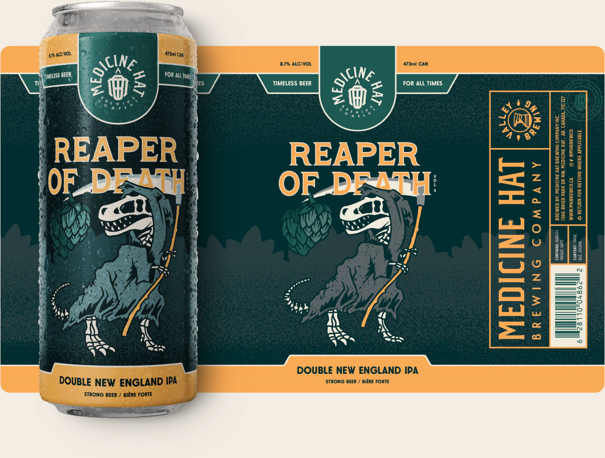 Medicine Hat Brewing Company beer label structure