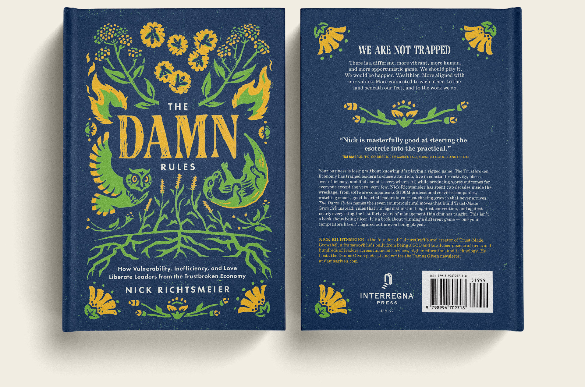 The Damn Rules front and back cover design